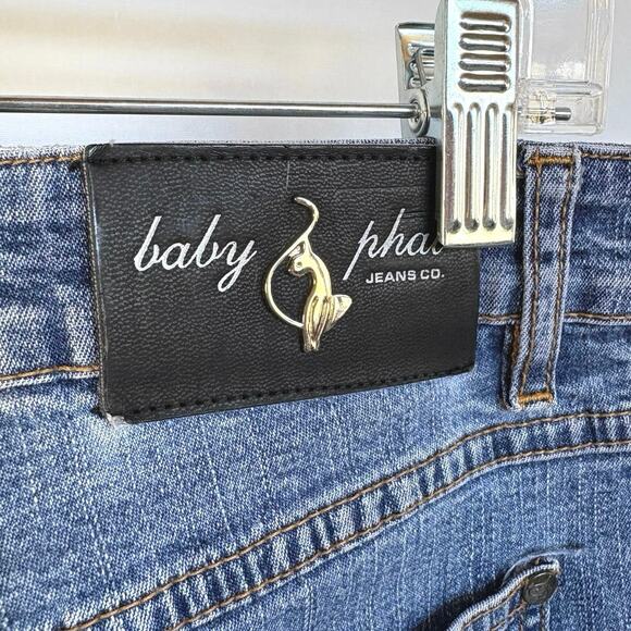Baby Phat Y2K Cuffed Medium Wash Jeans 2000s McBling Jersey Shore EUC Womens 3 - Picture 3 of 12